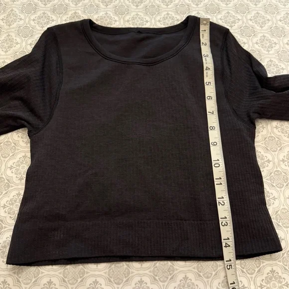 Lululemon Ebb to Street Long Sleeve Black Size 4 - Picture 15 of 16